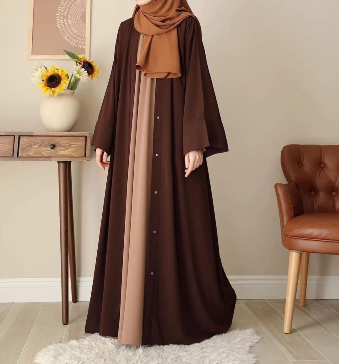 Classic women Georgette abaya with stoler