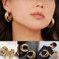 Punk oval hoop earrings for girls