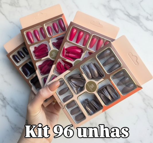 96 PC fake nails set