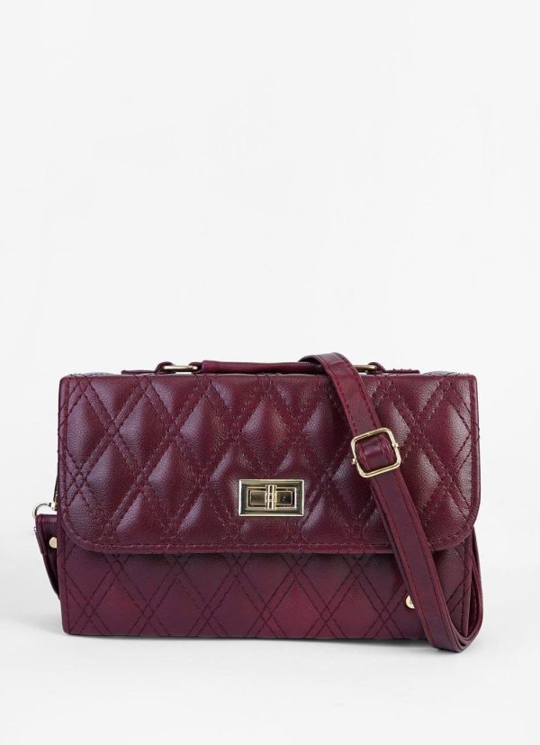 PU Leather Embroidered Shoulder Bag