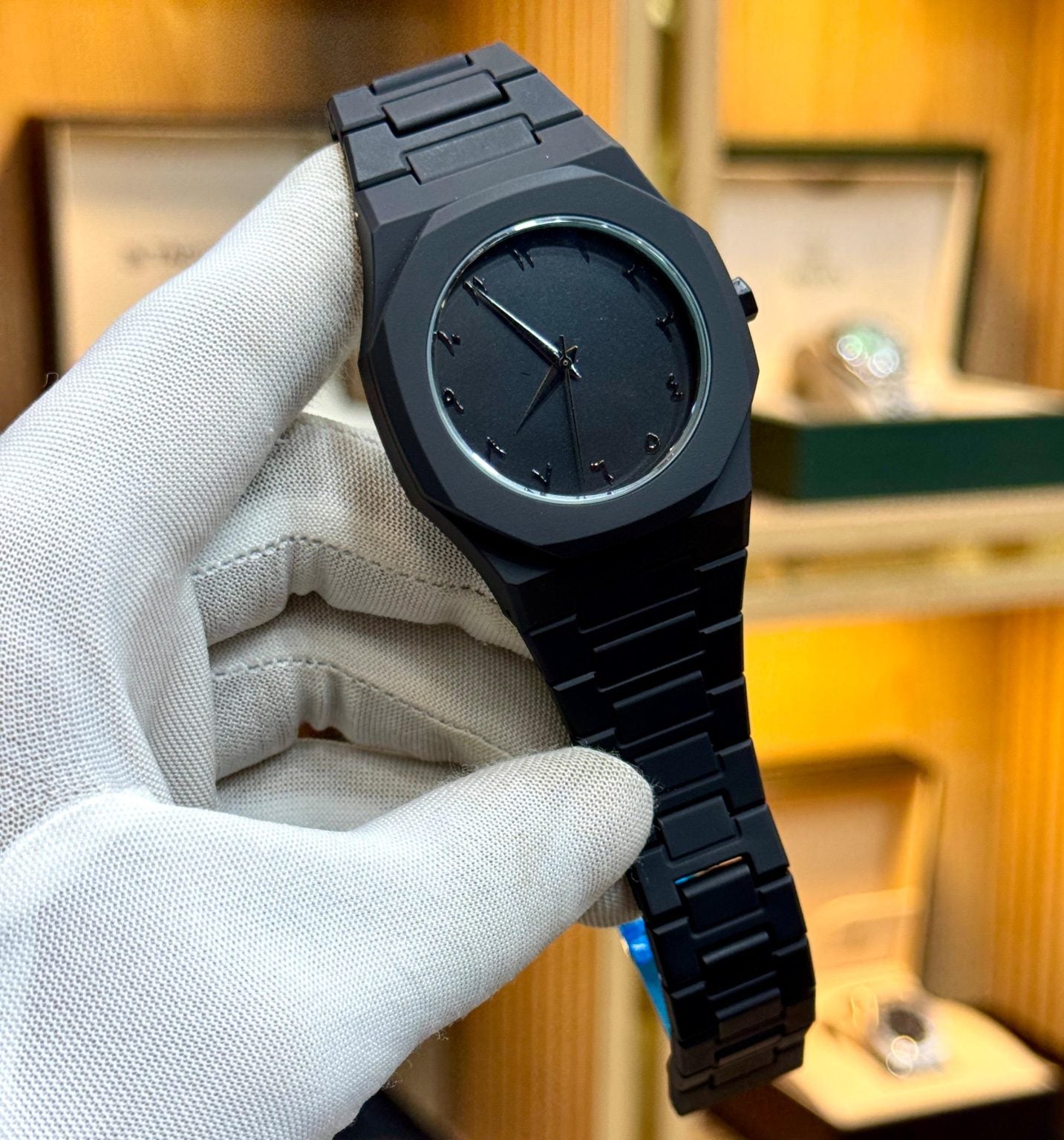 Full Black Aura Quartz Watch for boys and men