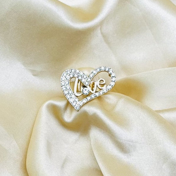 Radiant Love Heart Crystal Ring