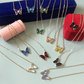 Crystal butterfly pendant for girls