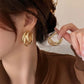Punk oval hoop earrings for girls