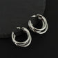 Punk oval hoop earrings for girls