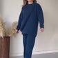 Fleece plain tracksuit for women