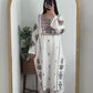 2 pc elegant embroidered stitched suit for women